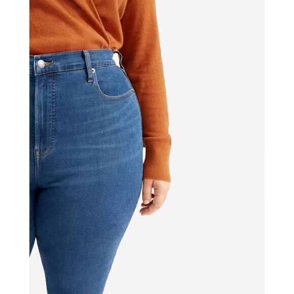 Everlane The Authentic Stretch High-Rise Skinny Jeans Mid Blue Wash Size 23 NWT - Picture 10 of 11